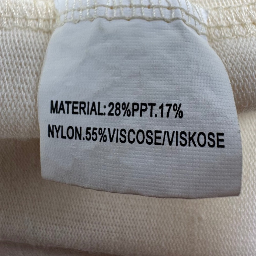 Naggoo Cream Knit Long Cardigan‎ Sweater Open Front Pockets XL Minimalist Cozy - Picture 4 of 8